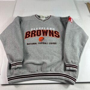 VTG 90s Lee Cleveland Browns Football Sweatshirt Mens Medium Grey Faded Crewneck